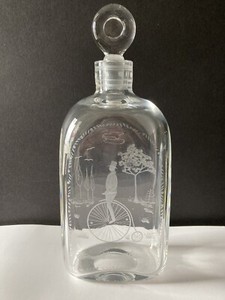 Stunning Holmegaard Man On Unicycle Decanter W/Stopper Kylle Svanlund Designer