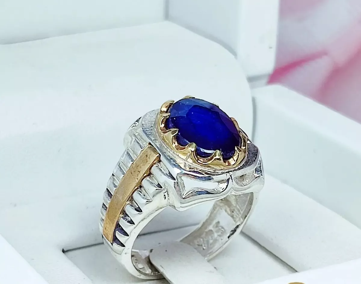 Blue Sapphire Ring 14K White Gold Natural Heirloom Made In The USA 20yrs on  eBay | eBay