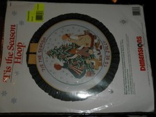Dimensions 1990 'Tis the Season Hoop Counted Cross Stitch 8403 BNIP