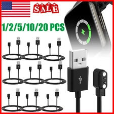1-20PCS 2-Pin USB Data Charging Cable Magnetic Charger For Smart Watch Universal