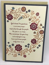 2 Beautiful Hallmark DaySpring Thanksgiving Card Religious Thanking God For You