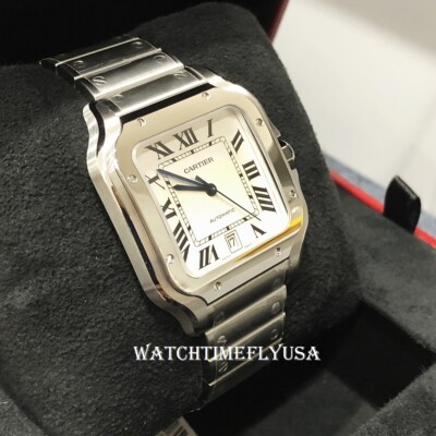 Cartier Santos Large WSSA0009/WSSA0018 Men's 39.8mm White Dial