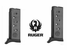 2 Pack Ruger Brand LCP 380 .380 6 Rd Magazine Mag Magazines Pinkie Rest USA MADE