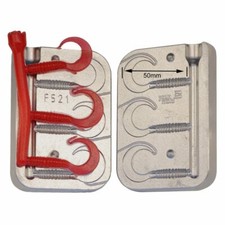 Aluminium Mould  for 3  Rubber Soft Bait Twisters 1 size x 50mm  Kayak fishing