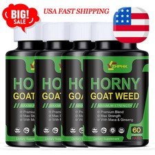 Horny Goat Weed Extract with Maca Capsules, Saw Palmetto Ginseng Sexual Enhancer