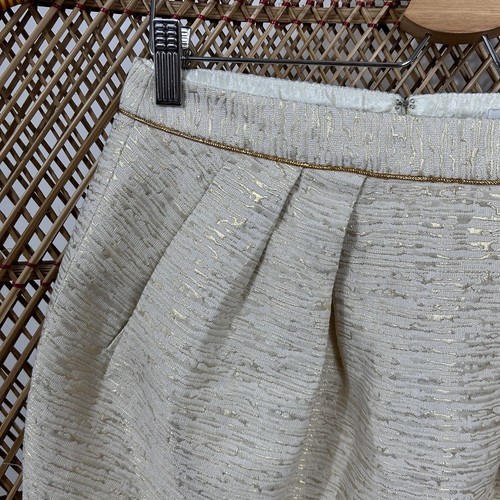 Forever 21 Skirt Cream Gold Size M Coctail Occasion Party - Picture 2 of 6