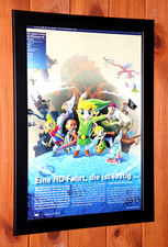 The Legend of Zelda The Wind Waker GameCube Small Promo Poster / Ad Page Framed.