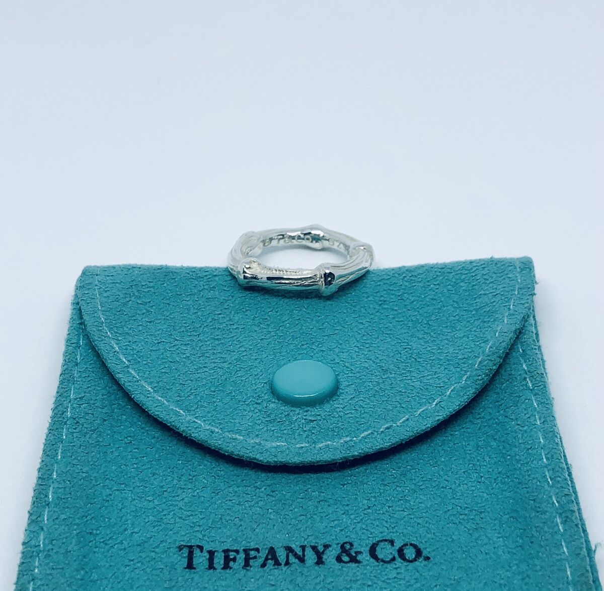 Tiffany & Co 925 Sterling Silver 1996 Bamboo Band Ring Size Tiffany & Co 925 Sterling Silver 1996 Bamboo Band Ring Size