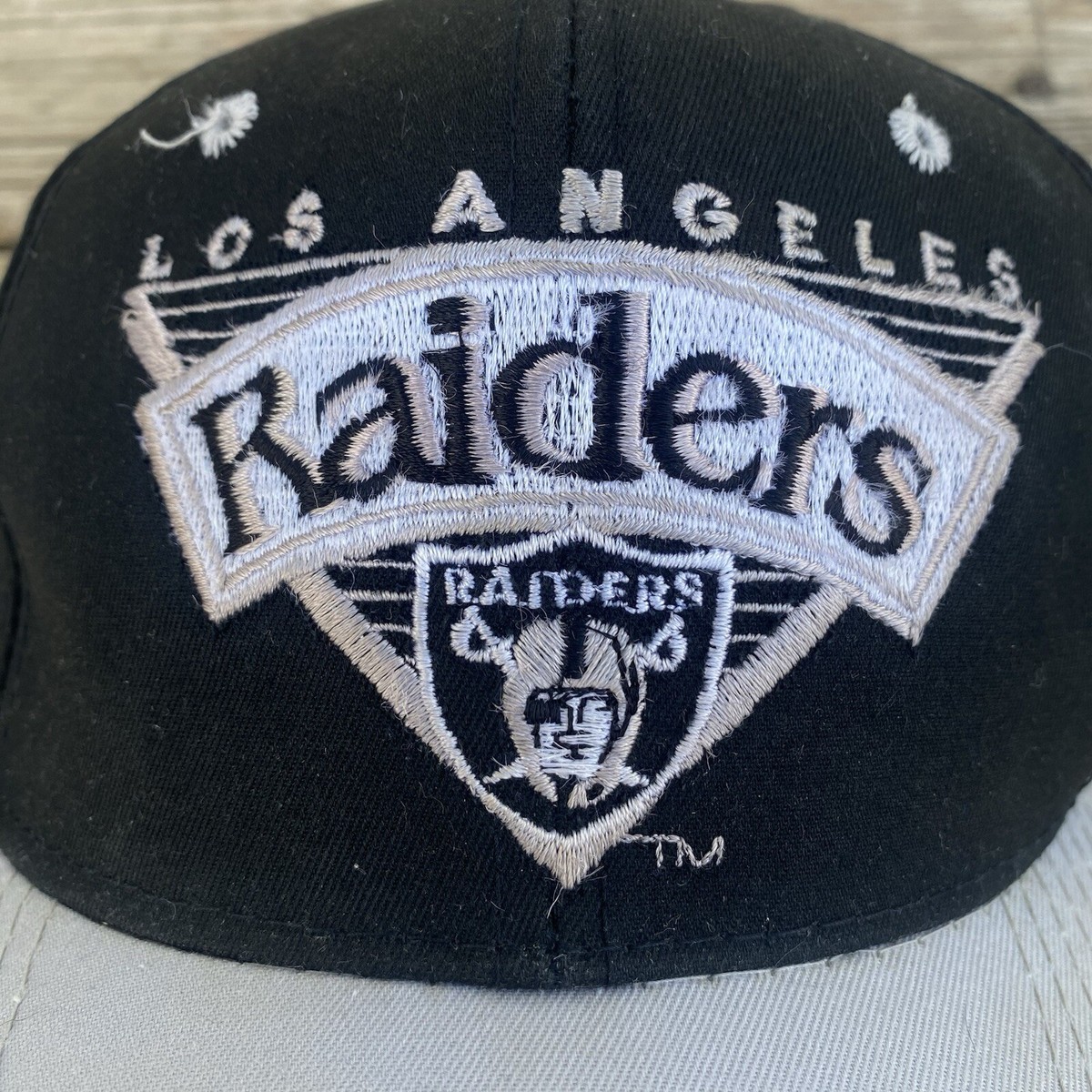 Vintage Los Angeles Raiders Hat Cap Snapback Youngan Black