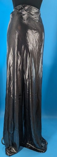 WAYF Selena stunning metallic gunmetal maxi skirt NWOT - Picture 3 of 4