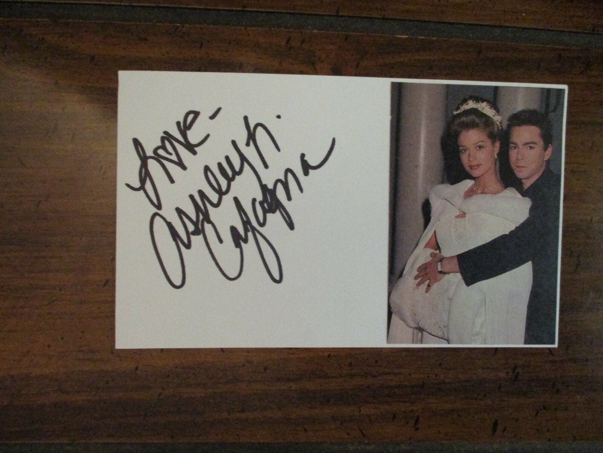 ASHLEY CAFAGNA (TESORO)(Saved By The Bell)Signed 3 x 5 Index Card