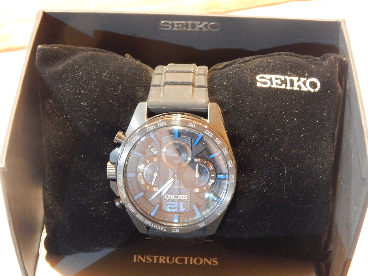 Seiko 8T63-00J0 Black Dial Quartz Chronograph | eBay Seiko 8T63-00J0 Black Dial Quartz Chronograph | eBay
