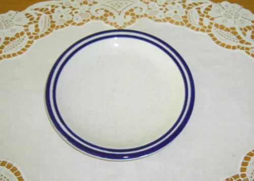 Vintage Syracuse China RESTAURANT 5 1/2" Plate ~Blue Speckle Stripes ~
