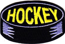 HOCKEY PUCK Iron On Patch Sports Games
