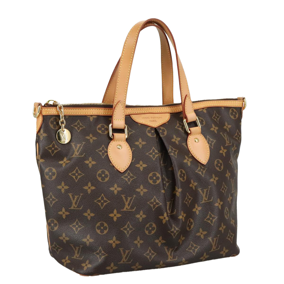 LOUIS VUITTON Monogram Palermo PM Tote Bag M40145 Authentic LV Handbag