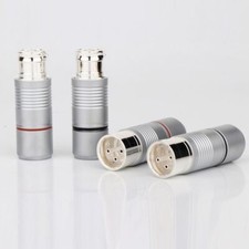 4pcs Pure Copper with Silver Plated 3Pin XLR Balanced Connector Audio Plug