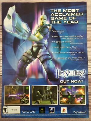 TimeSplitters 2 Sur PS2 – Édition Promo RARE (Éditeur: Rare) – Très Bon état