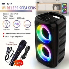 Portable Bluetooth Speaker Sub Woofer Heavy Bass Loud Sound Party System w/ MIC