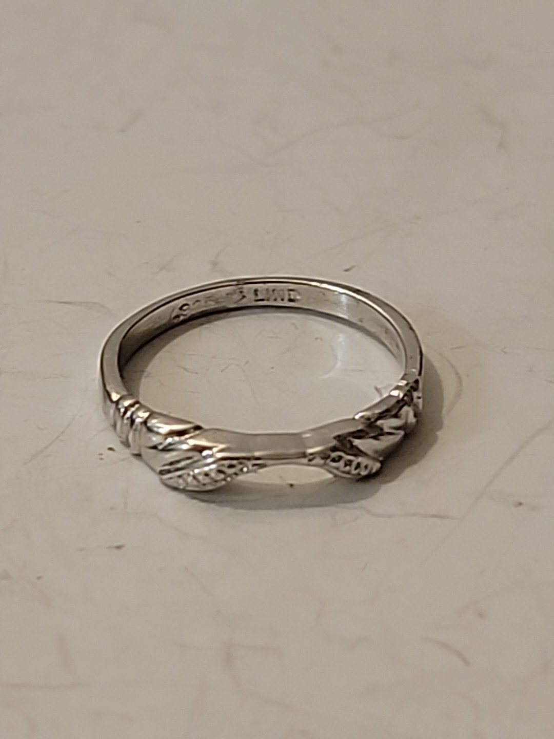 Women's Stackable Sterling 925 Silver Wedding Eng… - image 1