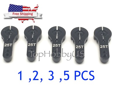 1 ~ 5 STCK. Schwarz 25T Metall RC Servoarm Horn für Futaba Savox HD (US-VERKÄUFER/VERSAND)