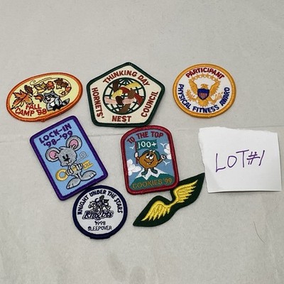 Vintage Patch Sew On Lot Girl Scout Cookies Thinking Day Hornet s Nest NOS Lot#1