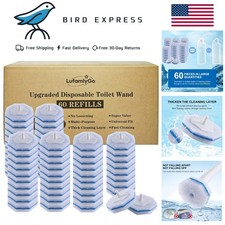 60pcs Toilet Wand Refills fits Clorox Toilet Wand, Thickened Cleaning Upgraded