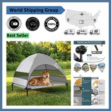 Durable Elevated Pet Cot with Adjustable Feet for Indoor Outdoor Comfort