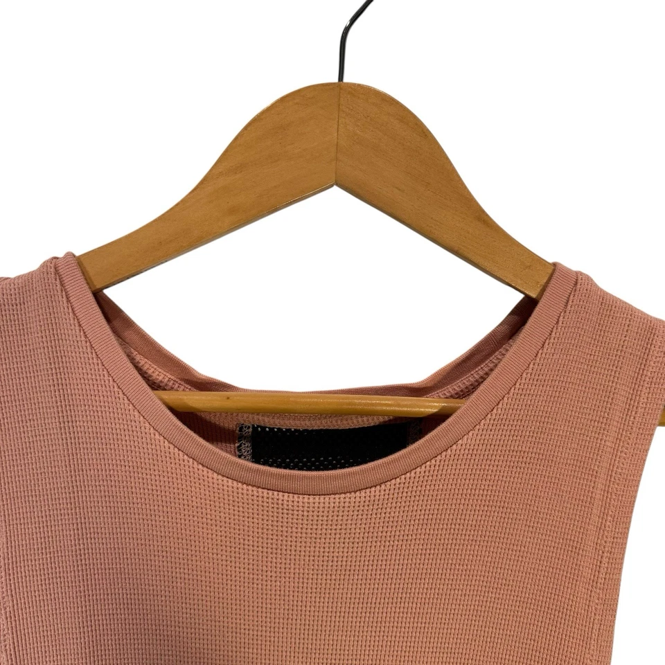 Volcom Women’s Long Tank/beach Cover Mesh Back  Peach Size S - Image 3 of 4