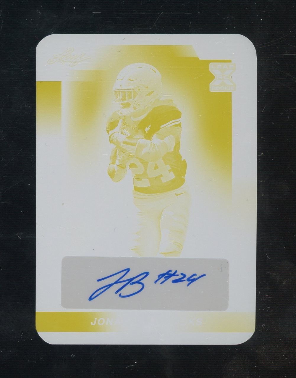 Jonathon Brooks Leaf Vivid Autographs #BAJB2 Yellow Crystal