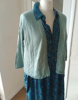 Seasalt Cornwall UK 10 Vanessa Cardigan pure organic Cotton wrap seahorse Blue
