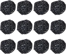 MECCANIXITY 20 Pcs Wicker Rattan Balls Decorative 1.2Inch for Black 