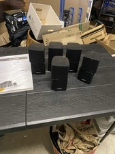 5 Bose Acoustimass Lifestyle Double Cube Speakers in Black