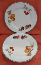Royal Worcester Evesham Vale Green Rim Trim Salad Plate x 4