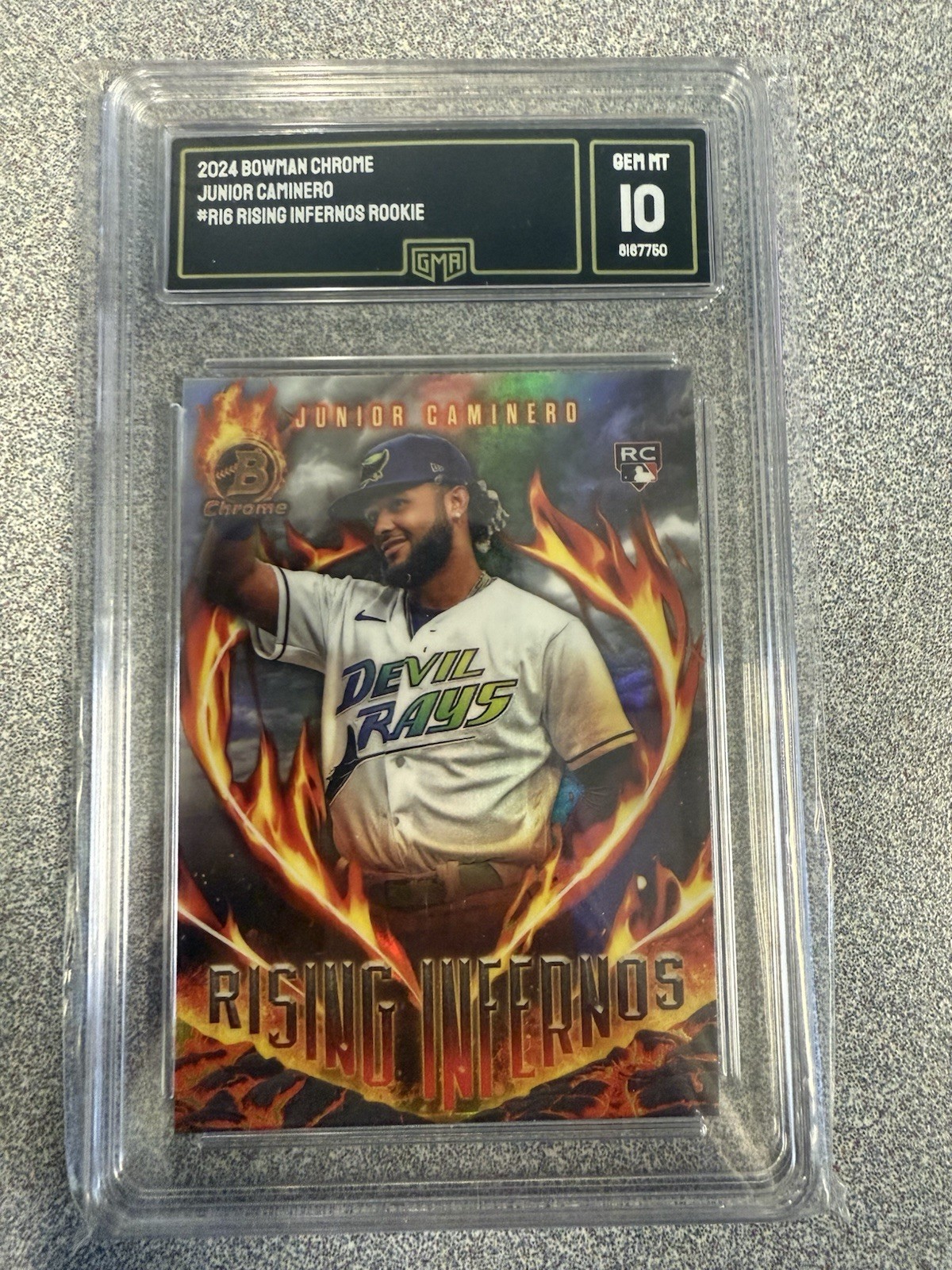 2024 Bowman - Rising Infernos Junior Caminero #RI-6 Refractor (RC)