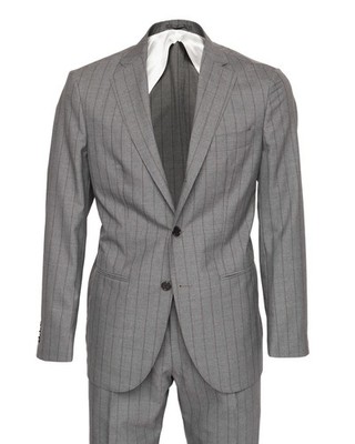 NWT EDUARDO DE SIMONE SUIT grey brown lightweight wool luxury handmade Italy 52