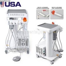 Portable Dental Mobile Delivery Unit Cart System 4 Holes Air Compressor Suction
