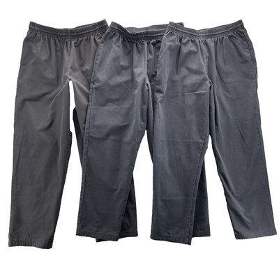 Chefwear Pants Lot of 3 30x30* Black Chef Workwear Kitchen Uniform Cook Baggy