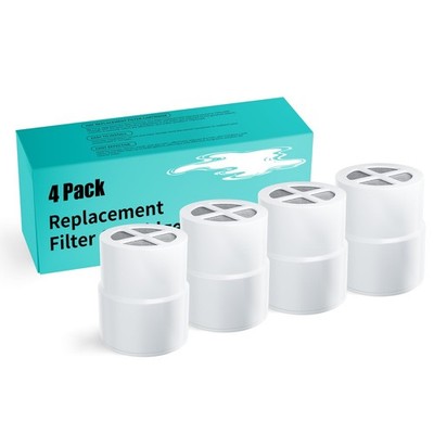 Jolie 4-Pack Shower Filter Replacement Cartridges Chlorine Heavy Metals Skin Hai