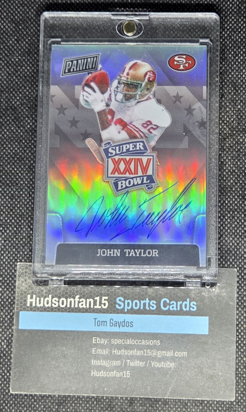 John Taylor 2022 Panini Select Super Bowl Signatures Prizm #SBXXIV-JT Auto 49ers