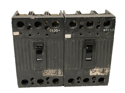 Lot (2) GE TQD32225 Circuit Breaker 3 Poles 225 Amps 240VAC