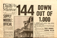 Vintage Newspaper The Daily Mirror August 16th 1940 WWII 144 Down Out Of 1,000