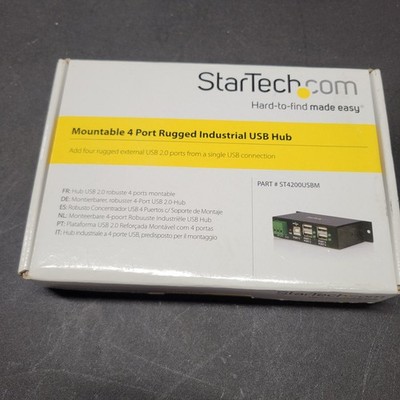 BNIB StarTech.com 4-Port Rugged Industrial USB 2.0 Hub ST4200USBM