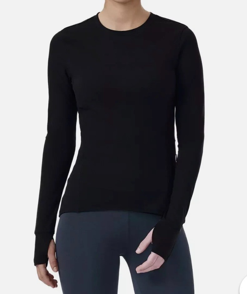 Spyder Women's Long Sleeve Jersey Top with Thumbholes and Pocket