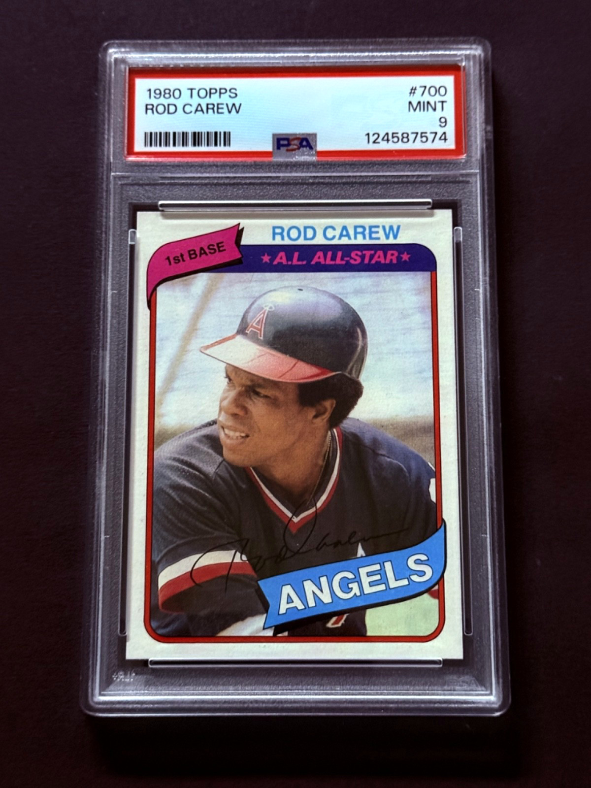 1980 Topps #700 Rod Carew PSA 9