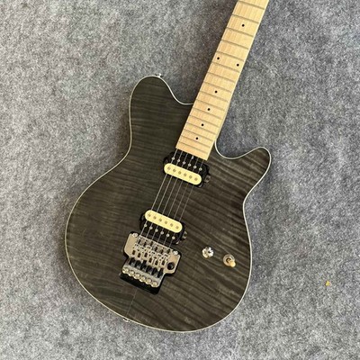 22 Frets Electric Guitar Pale Green Burst Double Shake Vibrato System Pro Guitar