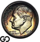 1957 Roosevelt Dime, Great Album Toner, Superb Gem BU++