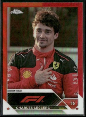 2023 Topps Chrome Formula 1 #6 Charles Leclerc Orange/Red Refractor