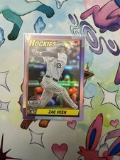2025 Topps Update Series Zac Veen RC #U90-34 35th Anniversary Rainbow Foil