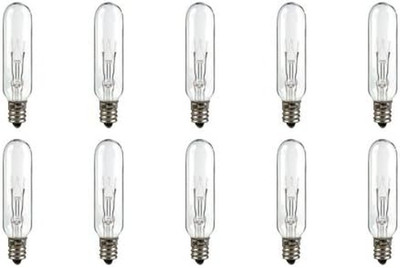 Industries 15T6-145 Miniature Bulbs, 145V, 15W, T6 Shape, E12 Candelabra Standar