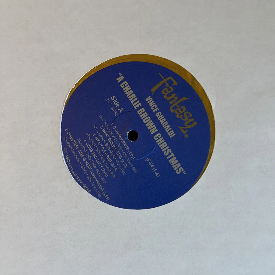 A Charlie Brown Christmas Vince Guaraldi Trio Vinyl LP Gold Foil Edition - Image 3 of 4